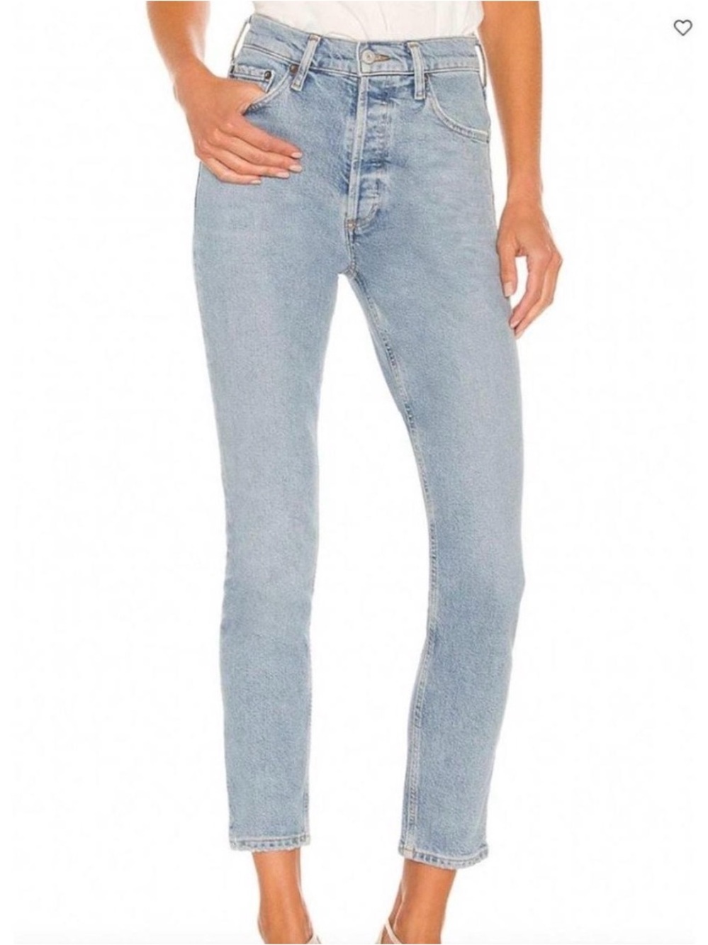 Agolde Nico High Rise Slim Jeans Button fly Size 26
